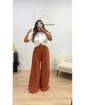 Pantalon fluide + foulard clouté Rust
