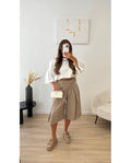 T-shirt épaulette Viscose Blanc